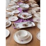 Rossev Yemek Takımı Modern Violet 57 Parça 12 Kişilik
