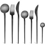 Jumbo 4400 Fallen 84 Parça 12 Kişilik Titanyum Siyah Çatal Kaşık Bıçak Seti - Görsel 5