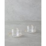 English Home Goldie Cam 4 Parça 2 Kişilik Kahve Fincan Takımı 70 ml Gold