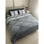 Nanosoft Wellsoft Dream Ekose King Size Gri Uyku Seti Çarşaflı