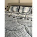 Nanosoft Wellsoft Dream Ekose King Size Gri Uyku Seti Çarşaflı - Görsel 3