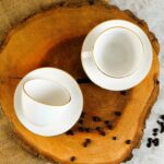 Digithome Aryıldız Alicia Luna 4 Parça Gold Detaylı 2 Kişilik Fincan Takımı Krem - Görsel 3