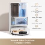 Dreame L10s Ultra Gen 2 Robot Süpürge Beyaz, 10.000Pa Emiş Gücü - Görsel 5