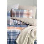 My Story Lastikli Çarşaflı Çift Kişilik Nevresim Takımı Plaid - Görsel 2