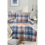 My Story Lastikli Çarşaflı Çift Kişilik Nevresim Takımı Plaid - Görsel 3