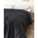 Madame Coco Ciel Çift Kişilik %100 Pamuk Saten Nevresim - Koyu Gri - Görsel 2