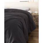 Madame Coco Ciel Çift Kişilik %100 Pamuk Saten Nevresim - Koyu Gri - Görsel 3