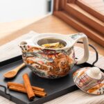 Porsima Dem-131-1 Porselen Bitki Çayı Demliği Desenli Tek Demlik 400 ml