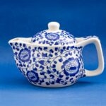 Porsima Dem-133-6 Porselen Bitki Çayı Demliği Lacivert Detaylı Desenli Tek Demlik 400 ml - Görsel 3