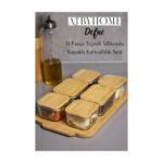 Atbyhome Defne 13 Parça Vakumlu Kapaklı Tepsili Borosilikat Cam Kahvaltılık Seti Lüx Kahvaltı Takımı - Görsel 2