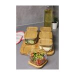 Atbyhome Defne 13 Parça Vakumlu Kapaklı Tepsili Borosilikat Cam Kahvaltılık Seti Lüx Kahvaltı Takımı - Görsel 4