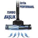 Fantom Pratic Aır Power P 1250  Siyah Torbasız Dönebilen Turbo Başlıklı Dikey Süpürge - Görsel 3