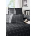 Özdilek Siyah Nera Çift Kişilik Lastikli Fitted Çarşaf Nevresim Takımı 0544 - Görsel 2