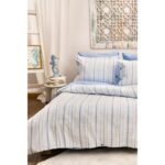Marcalanya Doğal Ipliği Boyalı Çift Kişilik Pamuklu Nevresim Takımı Kutulu Duvet Cover Set (Lastikli Çarşaf)