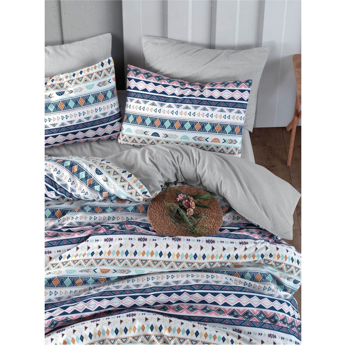 110000952994421.jpg My Story Lastikli Çarşaflı Tek Kişilik Nevresim Takımı Diamente - Görsel 1