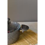 Oms Granit Derin Tencere 24 cm Gri - Görsel 4