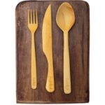 Hakiki El Yapımı 3'lü Şimşir Yemek Seti