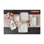 Kahramanlar Carol 5708 Kare Bone 55 Parça Yemek Takımı