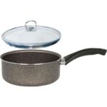 Mehtap Granit Kaçerola 18 cm Sosluk Cam Kapaklı