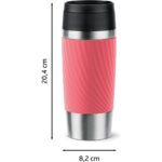 Tefal Travel Mug Easy Twist Termos Kırmızı - 0,36 Litre - Görsel 4