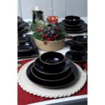 Keramika Ege Siyah Gold Yemek/Kahvaltı Takımı 44 Parça 6 Kişilik