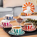 Perotti  16858 Balat 6 Kişilik 12 Parça Porselen Kahve Fincan Takımı Aeti