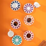 Perotti  16858 Balat 6 Kişilik 12 Parça Porselen Kahve Fincan Takımı Aeti - Görsel 4