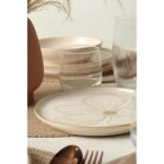 Keramika Taupe Bloom Nordıc Yemek Takımı 24 Parça 6 Kişilik 22519-20-28-29 - Görsel 3