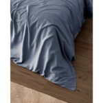 Madame Coco Ciel Çift Kişilik %100 Pamuk Saten Nevresim - Koyu Mavi - Görsel 2