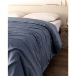 Madame Coco Ciel Çift Kişilik %100 Pamuk Saten Nevresim - Koyu Mavi - Görsel 3