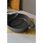 Oms Granit Basık Tencere 26 cm Gri - Görsel 3