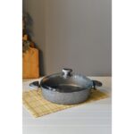 Oms Granit Basık Tencere 26 cm Gri - Görsel 4