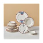 Karaca Elegance Bone Nakkaş 24 Parça 6 Kişilik Yemek Takımı