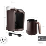 Karaca Hatır Otomatik Su Alma Hazneli Türk Kahve Makinesi Walnut Brown - Görsel 2