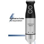 Goldmaster Fast Stick Inox 1500 Watt 4 Bıçaklı Paslanmaz Çubuk El Blender Seti GM-7205 - Görsel 5