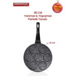 Kahramanlar Helegra 26 cm Döküm Krep ve Pankek Tava Seti Yapışmaz Taban Eşit Isı Dağılımı - Görsel 4