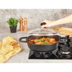 Kahramanlar Motto 26 cm Döküm Basık Tencere - Görsel 2