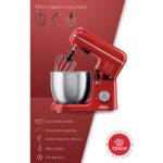 Sinbo SMX-2771 Stand Mikser | 1300W, 5l, Çok Fonksiyonlu Stand Mikser - Mutfak Şefi Kırmızı - Görsel 2