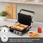 Karaca Compact Steel Sear And Grill Inox 2008 Izgara ve Tost Makinesi - Görsel 4