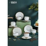 Enza Mihrap 6 Kişilik Porselen Fincan Takımı