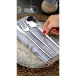 Onon Mokka Modern Görünümlü 24 Parça Çatal Kaşık Bıçak Seti 18/0 - Görsel 2