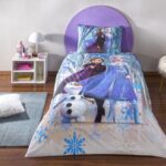Taç Lisanslı Disney Frozen Wınter 120 x 200 Lastikli Çarşalı Nevresim Takımı