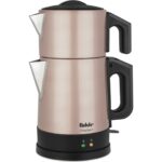 Fakir Chaizen Elektrikli Çay Makinesi 2 l Su Isıtıcı 1 l Demlik Pembe Paslanmaz Çelik Sıcak Tutma Özellikli - Görsel 3