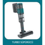 Onvo Kablosuz Şarjlı Dikey Süpürge LED Işıklı Motorlu Fırça 3 Kademe Hız Göstergeli 0,8 L Toz Haznesi - Görsel 4