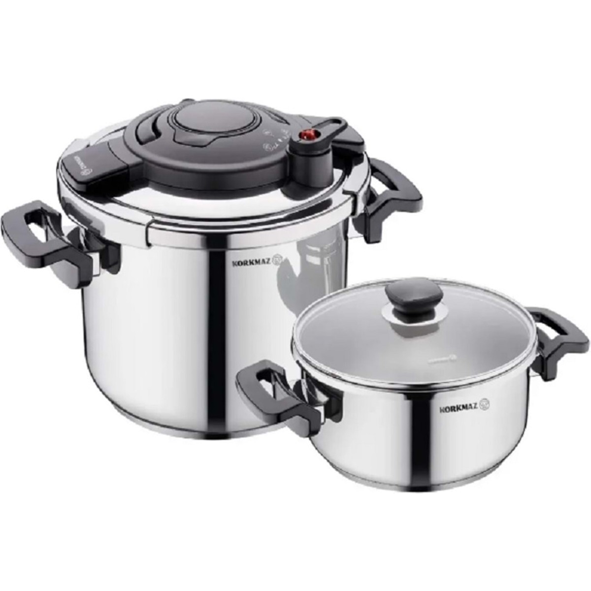 110000961694870.jpg Korkmaz A178 Alessa 4 Parça 2 Li Düdüklü Tencere Seti - Görsel 1