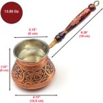 Global Marketin Eskitme Bakır Cezve 4 Kişilik Orta Boy - Görsel 5