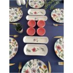 Venüs Home Decoration Flora Model 6 Kişilik 14 Parça Kahvaltı Takımı (Pembe) - Görsel 3