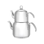 Hascevher Enzo Maxi Aile Boy Çaydanlık 2 lt Paslanmaz Çelik Modern Tasarım - Görsel 4