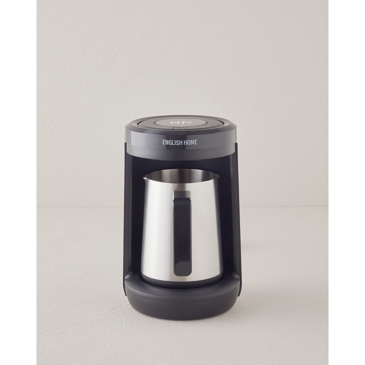 110000966401597.jpg English Home Tkm 6001 Çelik Cezve Çift Taşım Türk Kahvesı Makınesı 320 ml Siyah-Krom - Görsel 1