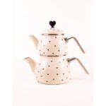 Emaylab Black Cupid Çaydanlık Antibakteriyel Zamak Malzeme ile 1 Lt Üst 2 Lt Alt Hacim